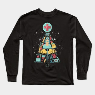 Nurse Christmas Tree Design Long Sleeve T-Shirt